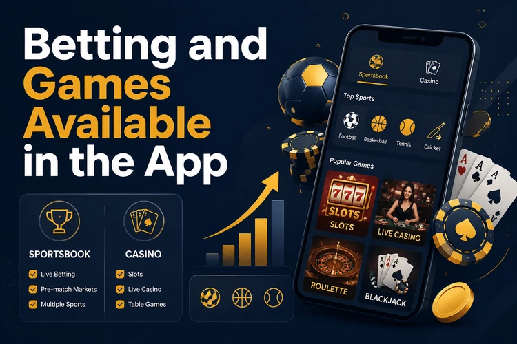 Betting and Games Available in the App
